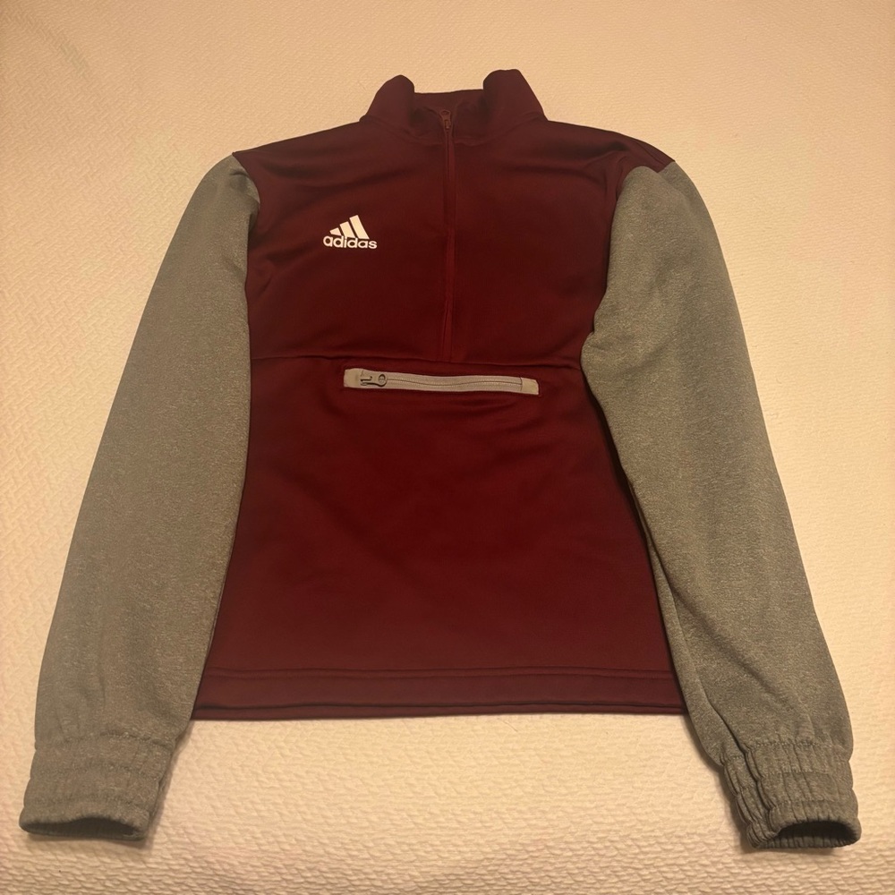 Adidas Men’s ULM 1/2 Zip Jacket Sz. Men S Maroon/Gray LT